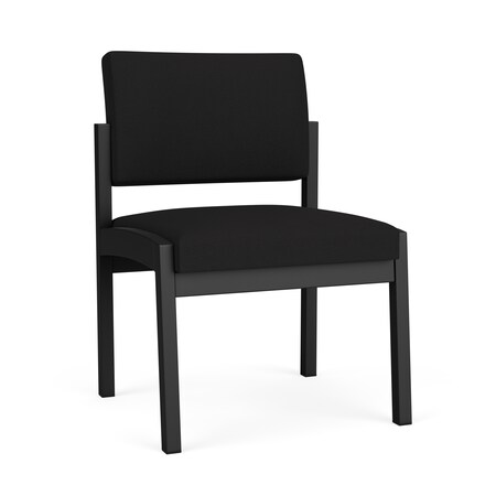 Black/OnyxArmless Guest Chair,22.5W24.5L32H,No Arms,Open House Solid Color FabricSeat